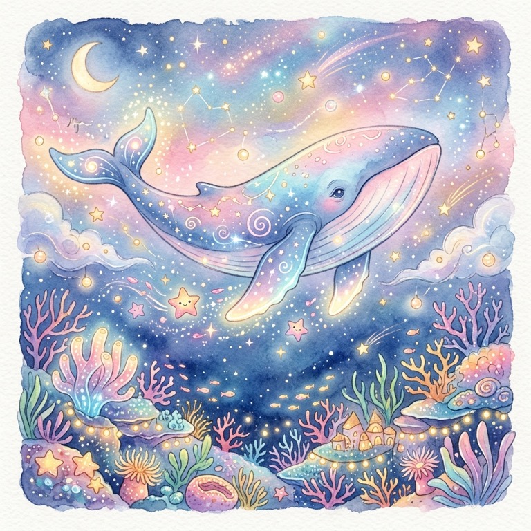 The Starlight Whale of Coral Reef